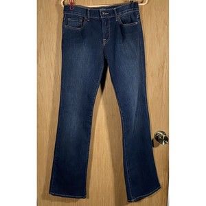 Lucky Brand Jeans Women's 2/26 Blue Distressed Cotton Blend Sweet N' Low Bootcut